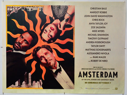 Amsterdam - Original Quad Poster - Film Poster - Movie Poster