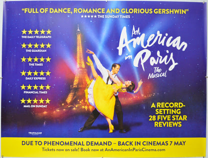 An American In Paris: The Musical  - Original Quad Poster - Film Poster - Movie Poster