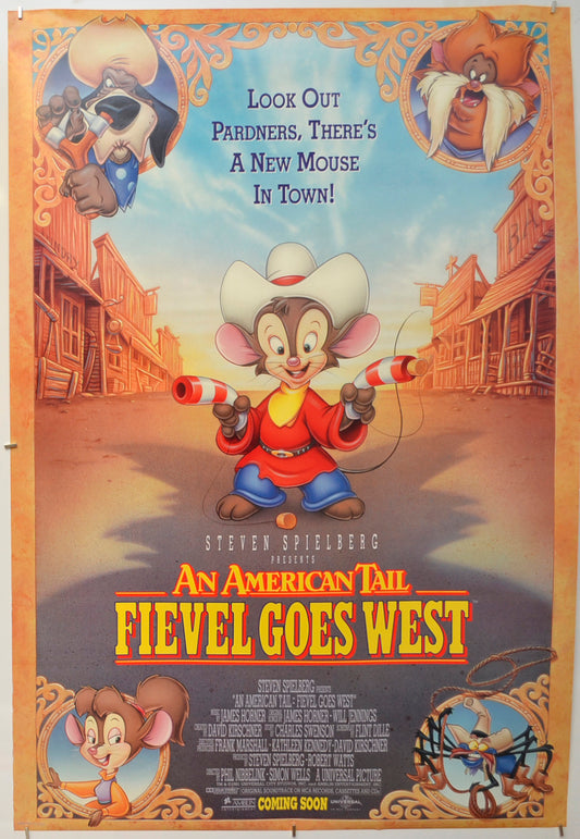 An American Tail 2 : Fievel Goes West Original One Sheet Poster - Film Poster - Movie Poster  