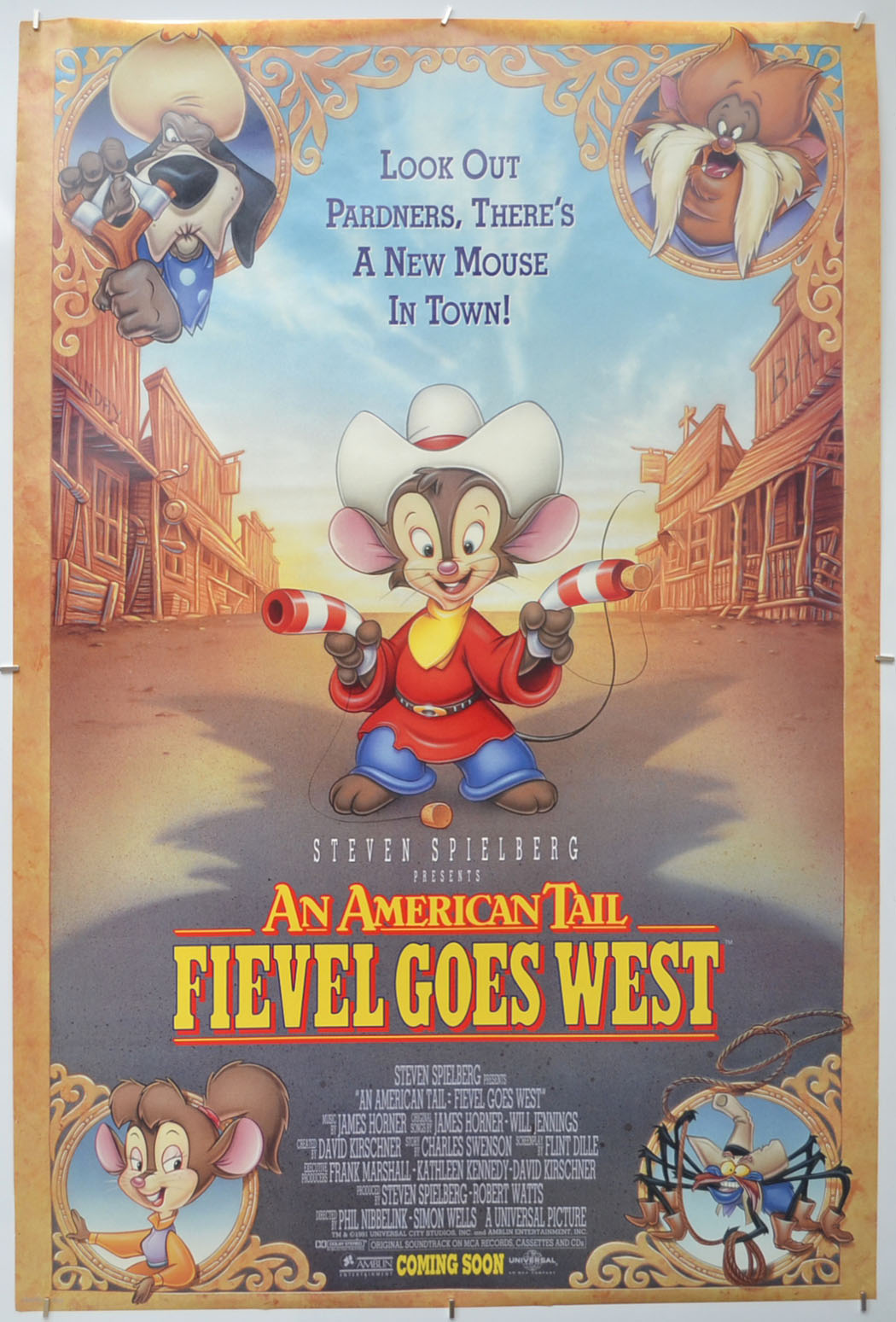 An American Tail 2 : Fievel Goes West  Original One Sheet Poster - Film Poster - Movie Poster