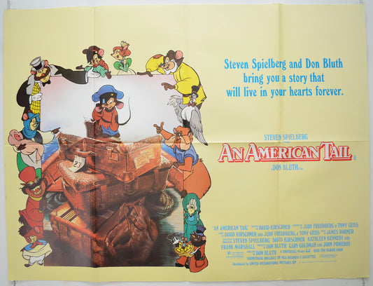 An American Tail Original Quad Poster - Film Poster - Movie Poster  