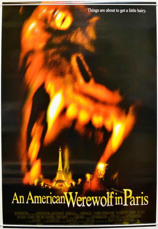 An American Werewolf In Paris Original One Sheet Poster - Film Poster - Movie Poster  