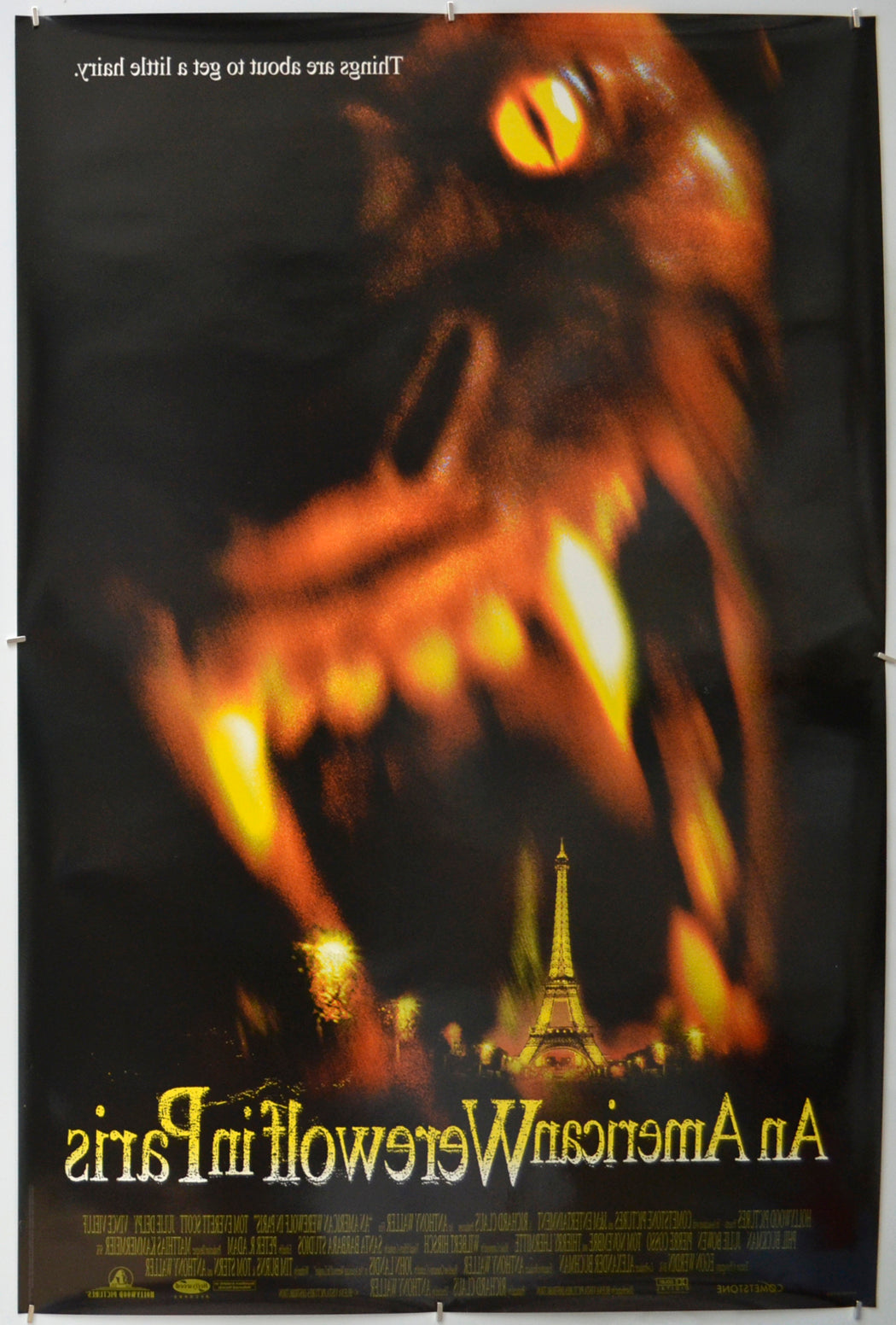 AN AMERICAN WEREWOLF IN PARIS (BACK) Cinema One Sheet Movie Poster 