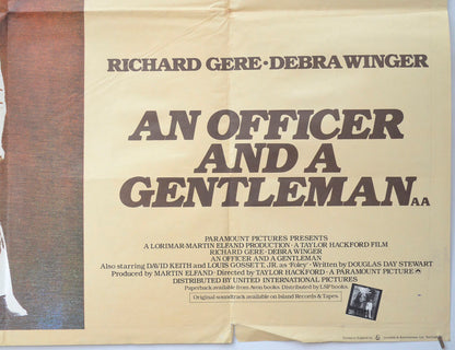 AN OFFICER AND A GENTLEMAN (Bottom Right) Cinema Quad Movie Poster 