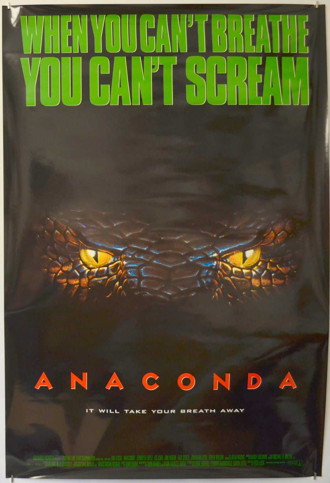 Anaconda  Original One Sheet Poster - Film Poster - Movie Poster