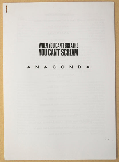 ANACONDA Original Cinema Press Kit – Production Info 