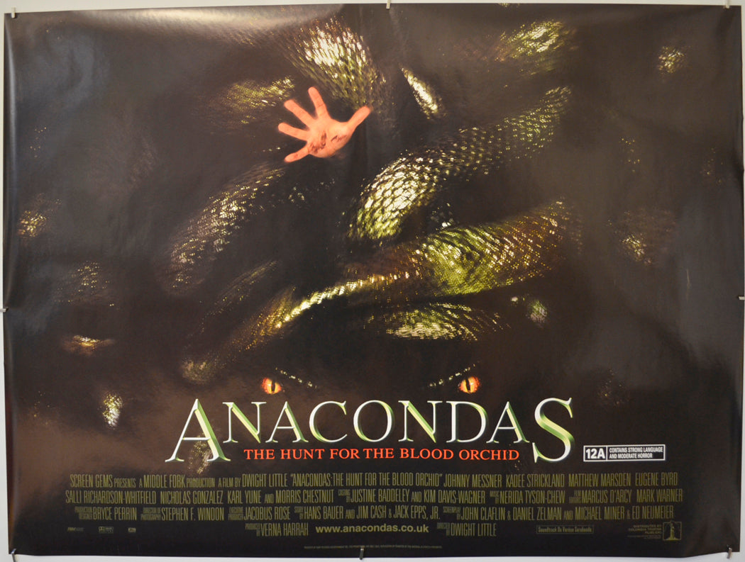 Anacondas  Original Quad Poster - Film Poster - Movie Poster