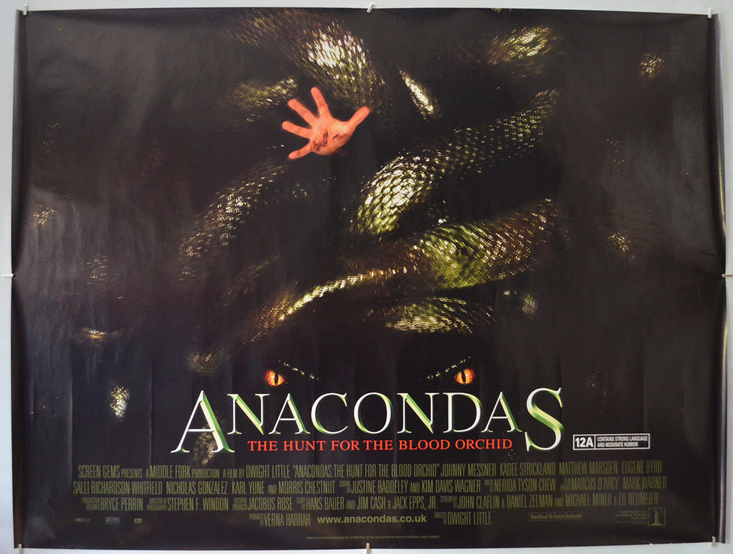 Anacondas Original Quad Poster - Film Poster - Movie Poster  