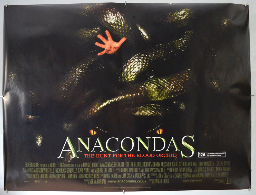 Anacondas Original Quad Poster - Film Poster - Movie Poster  