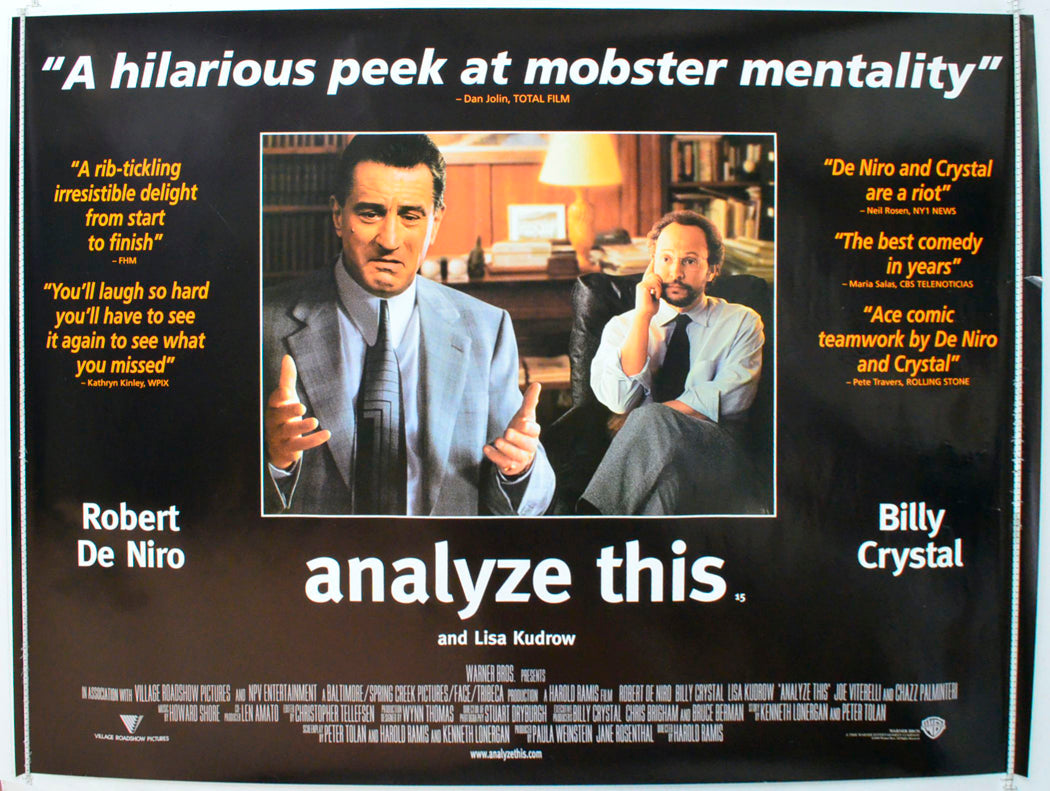 Analyze This  (Teaser / Advance Version)   Original British Quad Poster - Film Poster - Movie Poster 