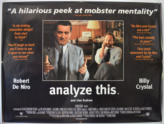 Analyze This (Reviews Version)  Original Quad Poster - Film Poster - Movie Poster  