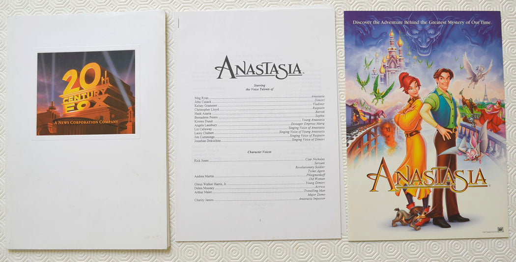 ANASTASIA Original Cinema Press Kit 