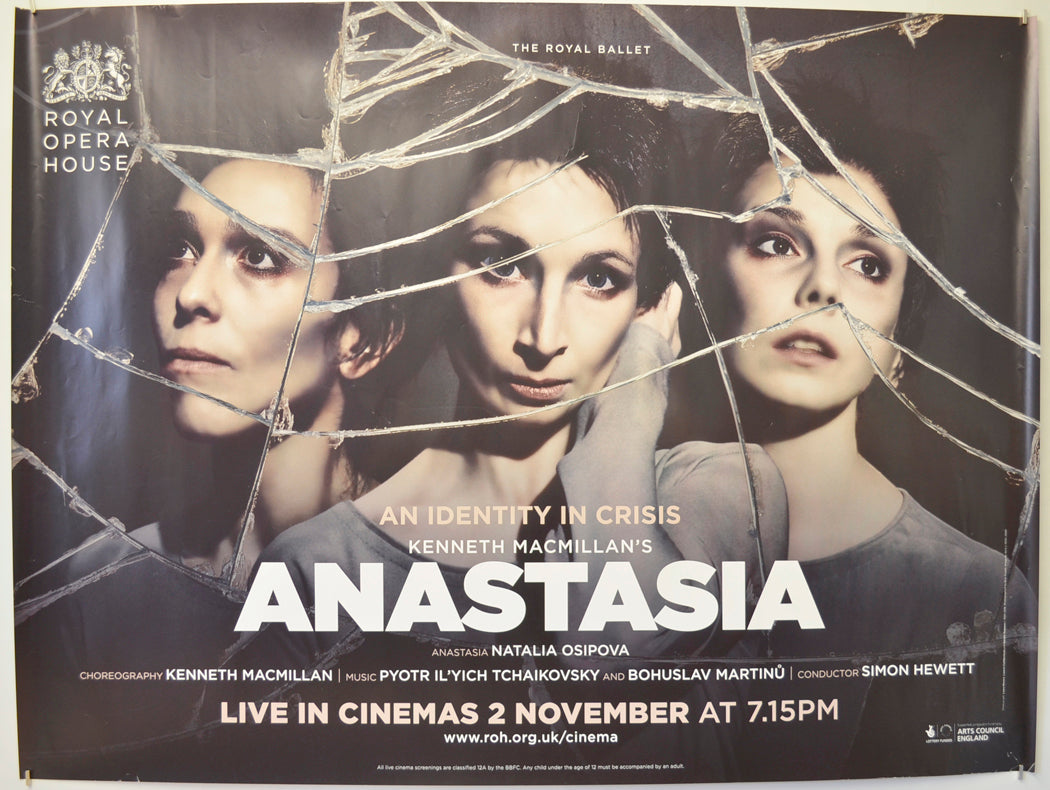 Kenneth Macmillan’s Anastasia (The Royal Ballet at the Royal Opera House) Original Quad Poster - Film Poster - Movie Poster