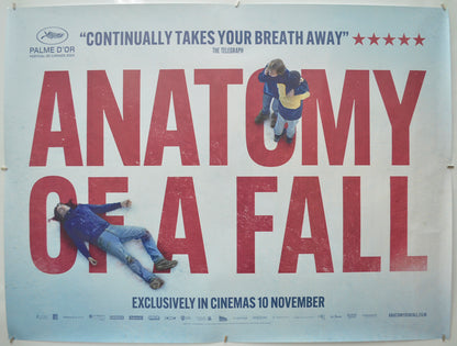 Anatomy Of A Fall (a.k.a. Anatomie d'une chute) Original Quad Poster - Film Poster - Movie Poster 