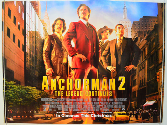 Anchorman 2 - The Legend Continues Original British Quad Poster - Film Poster - Movie Poster 