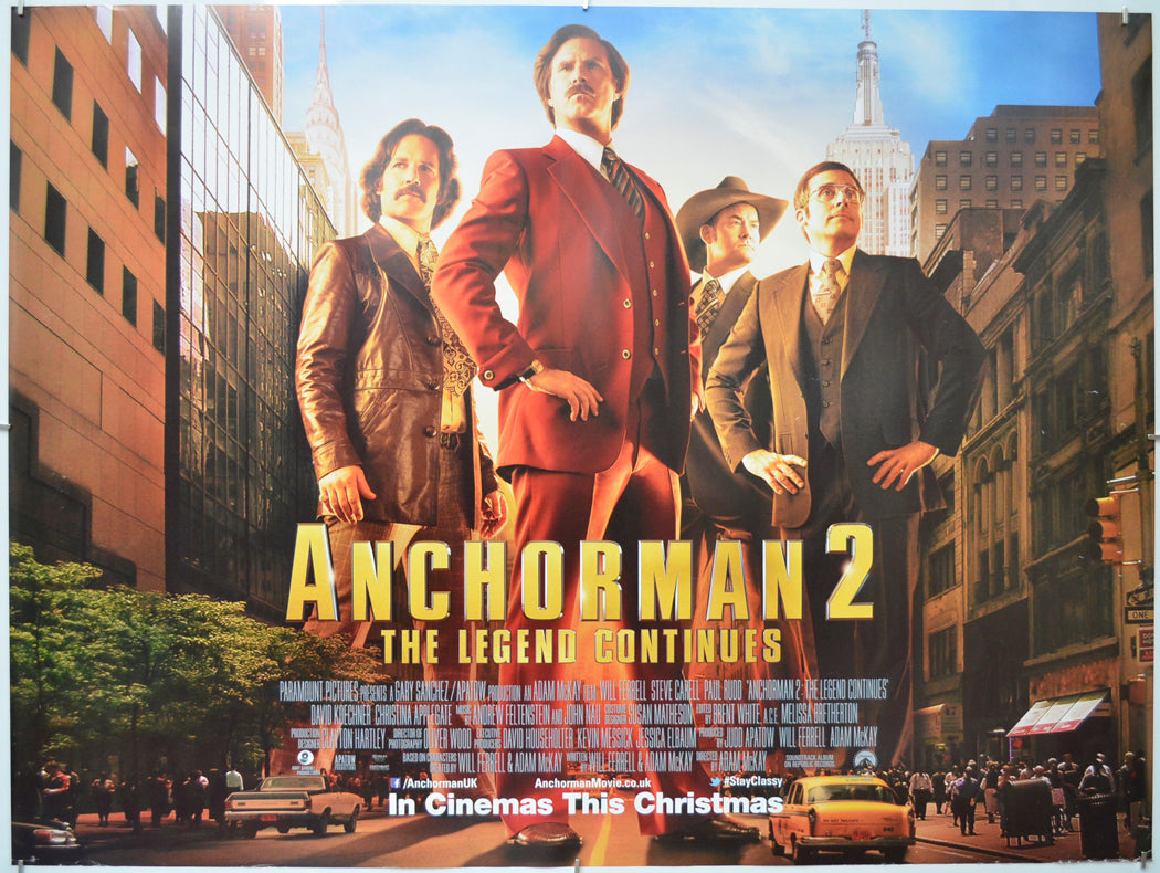 Anchorman 2 - The Legend Continues - Original Quad Poster - Film Poster - Movie Poster