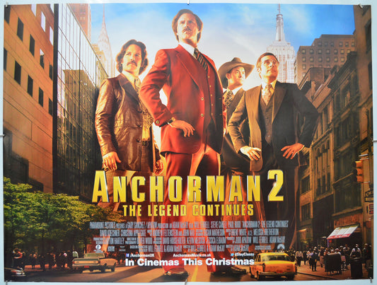 Anchorman 2 - The Legend Continues - Original Quad Poster - Film Poster - Movie Poster