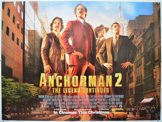 Anchorman 2 - The Legend Continues Original Quad Poster - Film Poster - Movie Poster