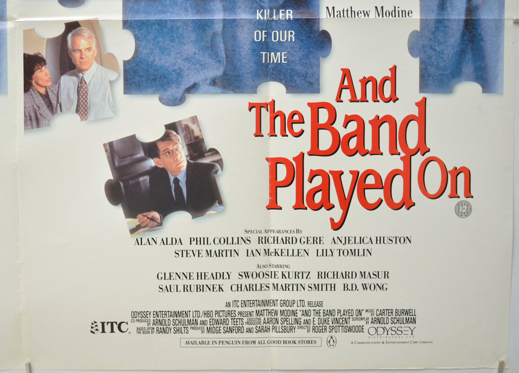 AND THE BAND PLAYED ON (Bottom Right) Cinema Quad Movie Poster 