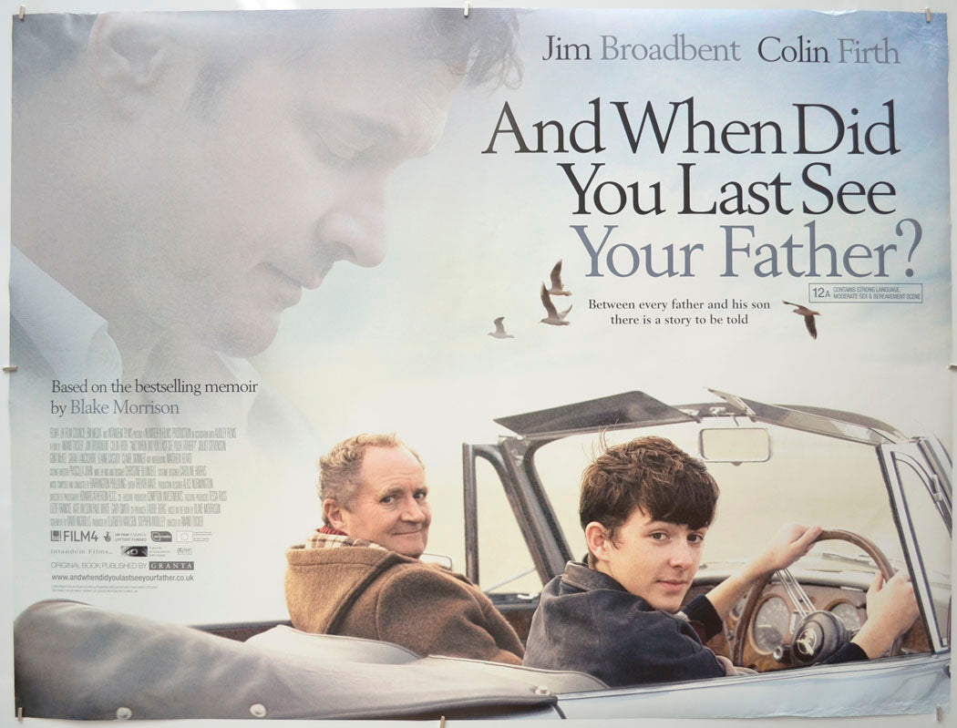 And When Did You Last See Your Father? Original Quad Poster - Film Poster - Movie Poster