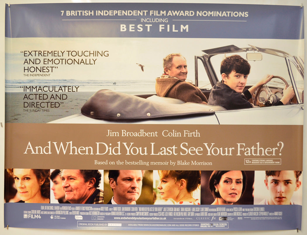 And When Did You Last See Your Father?  (Reviews Version) Original Quad Poster - Film Poster - Movie Poster