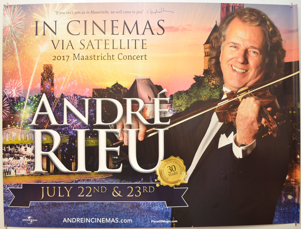 Andre Rieu 2017 Maastricht Concert Original Quad Poster - Film Poster - Movie Poster