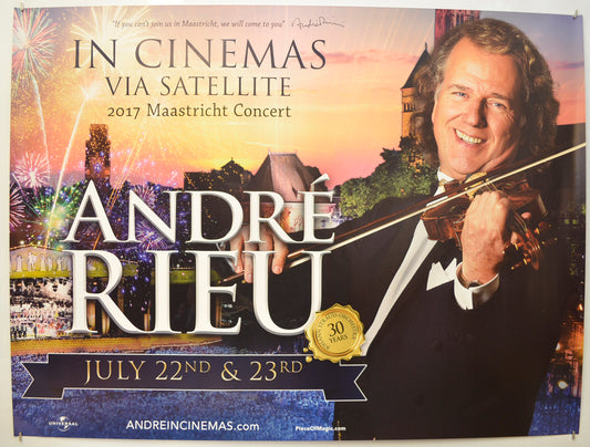 Andre Rieu 2017 Maastricht Concert Original Quad Poster - Film Poster - Movie Poster