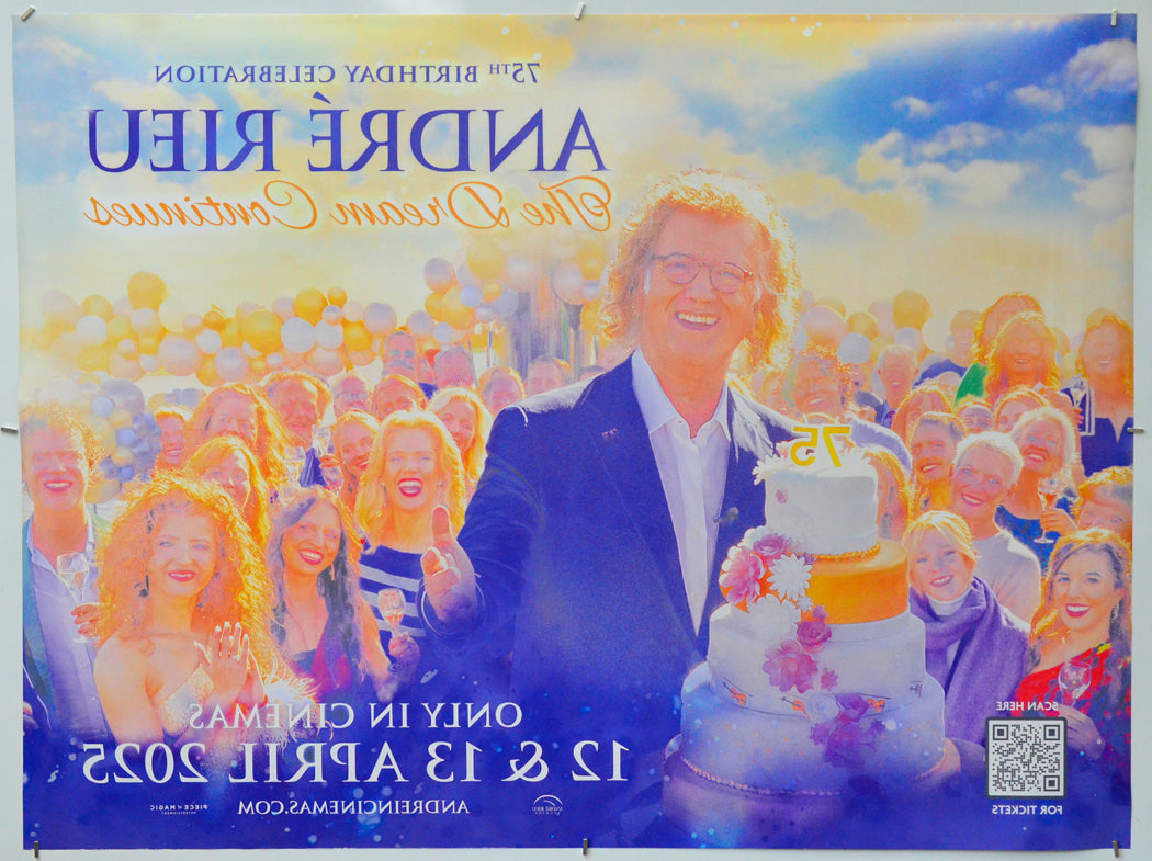 André Rieu: The Dream Continues - 75th Birthday Celebration (Back) Cinema Quad Movie Poster 
