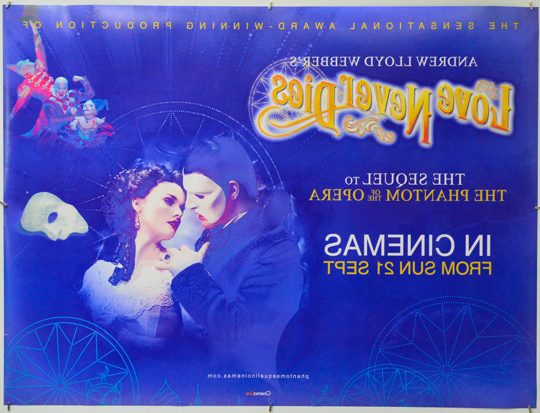 Andrew Lloyd Webber's Love Never Dies (Back) Cinema Quad Movie Poster 