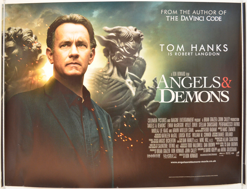 Angels And Demons  Original Quad Poster - Film Poster - Movie Poster 