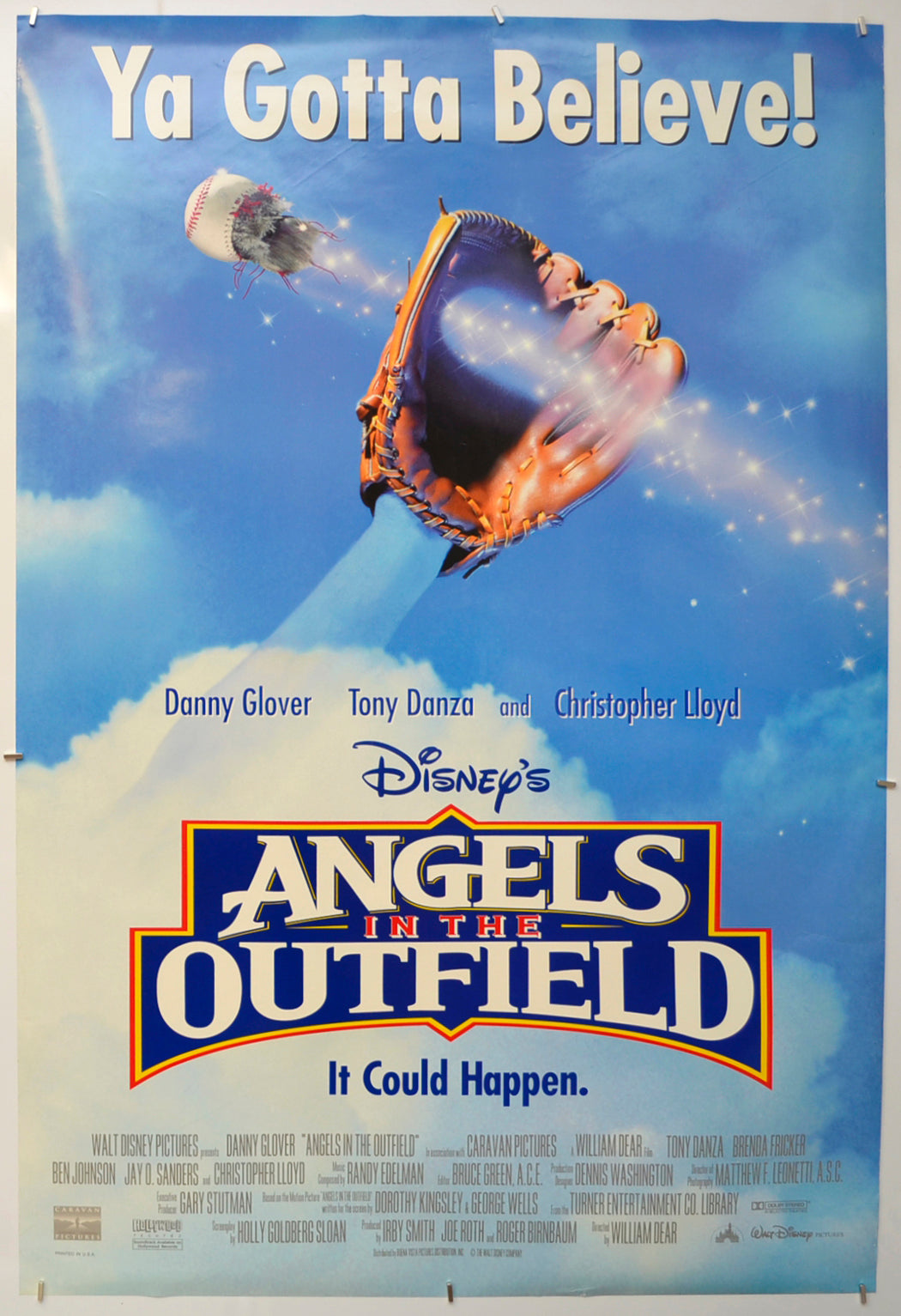 Angels in the Outfield Original One Sheet Poster - Film Poster - Movie Poster