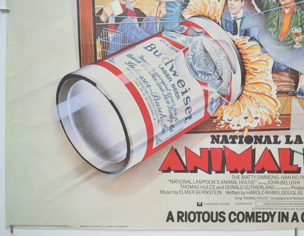 NATIONAL LAMPOON’S ANIMAL HOUSE (Bottom Left) Cinema Quad Movie Poster 