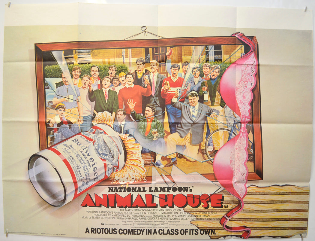 National Lampoon's Animal House Original Quad Poster - Film Poster - Movie Poster  