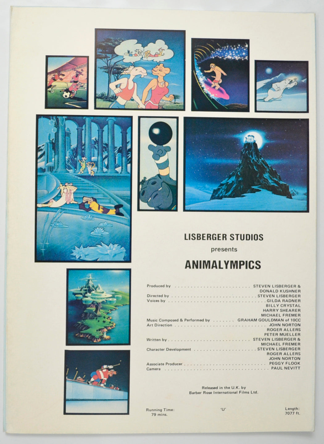 ANIMALYMPICS Cinema Exhibitors Campaign Pressbook - BACK 