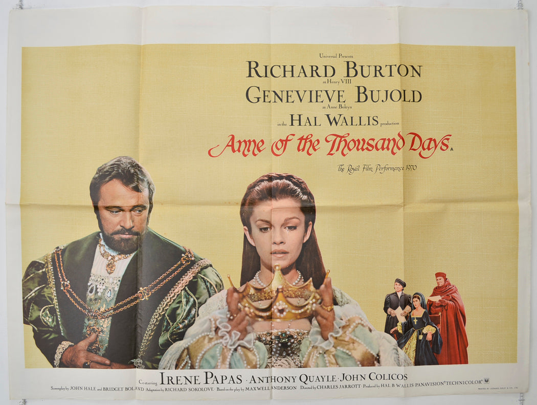 Anne Of The Thousand Days   Original Quad Poster - Film Poster - Movie Poster 