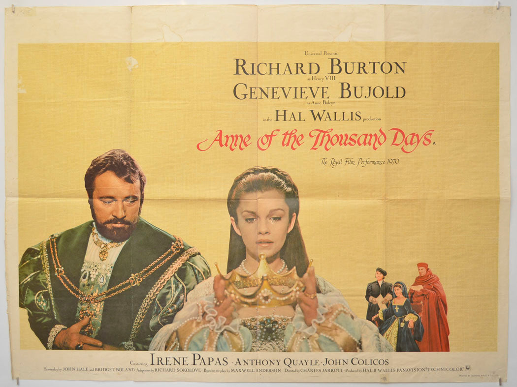 Anne Of The Thousand Days Original Quad Poster - Film Poster - Movie Poster