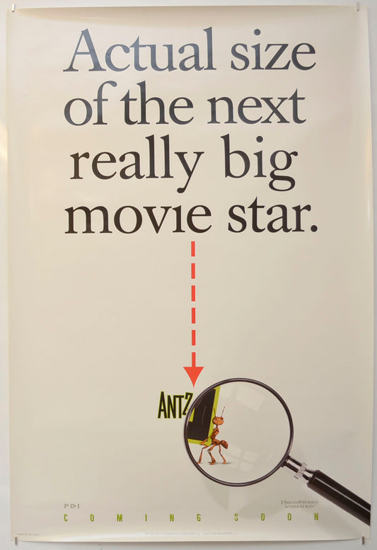 Antz (Teaser / Advance Version) Original One Sheet Poster - Film Poster - Movie Poster