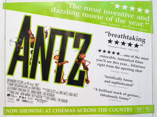 Antz   (Quotes Version) Original British Quad Poster - Film Poster - Movie Poster