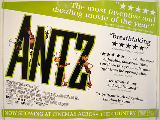 Antz  (Reviews Version)  Original Quad Poster - Film Poster - Movie Poster 