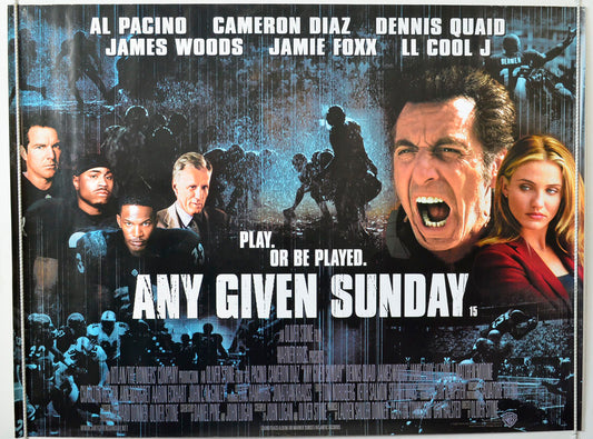 Any Given Sunday Original British Quad Poster - Movie Poster