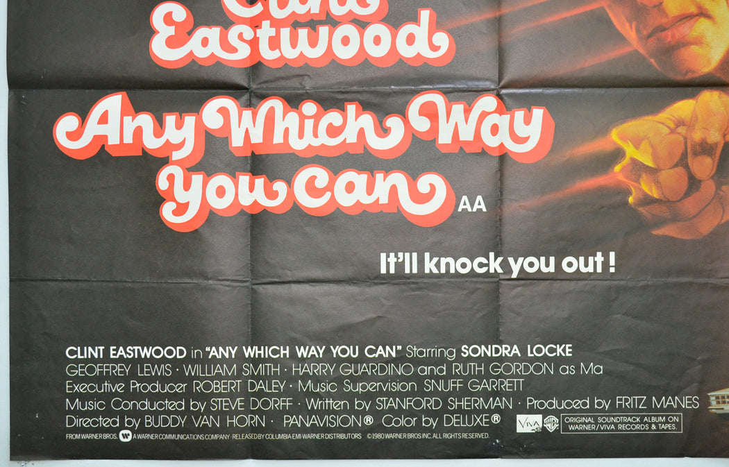 ANY WHICH WAY YOU CAN (Bottom Left) Cinema Quad Movie Poster 