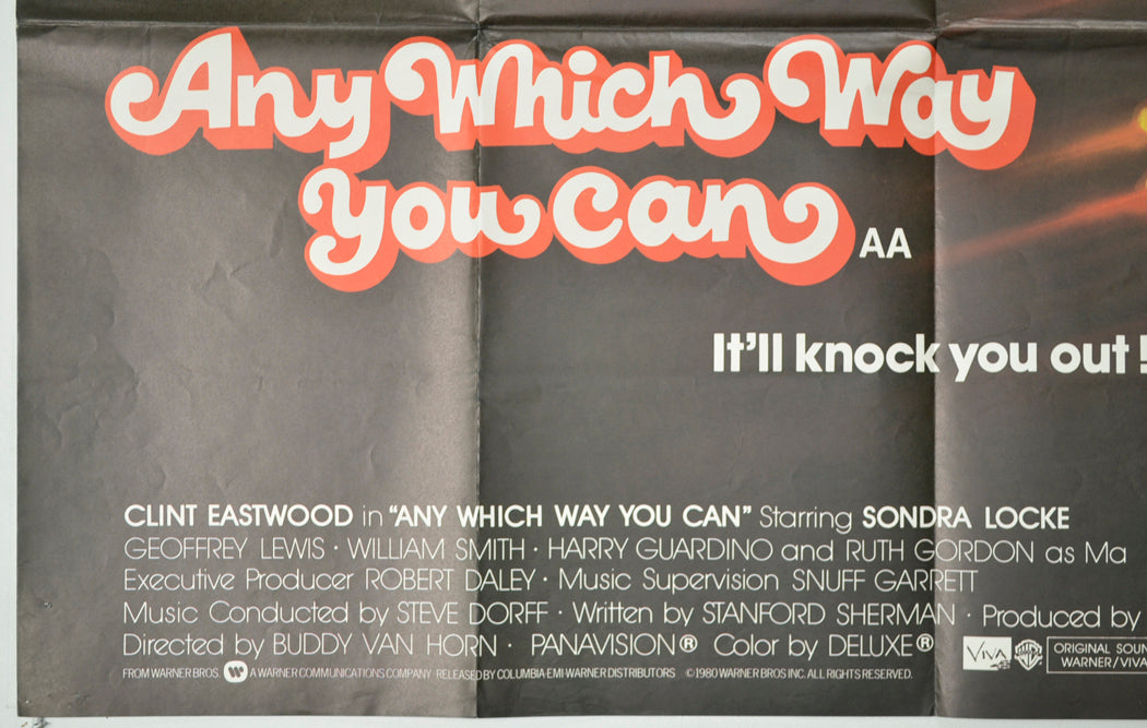 ANY WHICH WAY YOU CAN (Bottom Left) Cinema Quad Movie Poster 