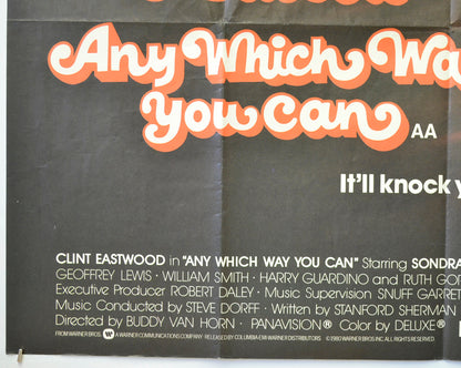 ANY WHICH WAY YOU CAN (Bottom Left) Cinema Quad Movie Poster 