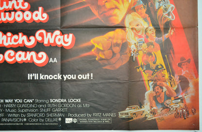 ANY WHICH WAY YOU CAN (Bottom Right) Cinema Quad Movie Poster 