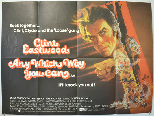 Any Which Way You Can Original Quad Poster - Film Poster - Movie Poster