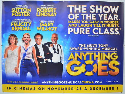 Anything Goes Original Quad Poster - Film Poster - Movie Poster