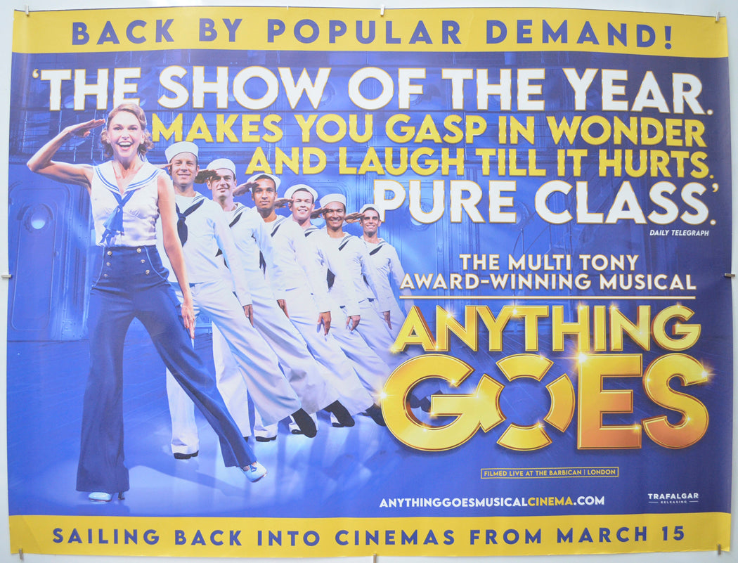 Anything Goes Original Quad Poster - Film Poster - Movie Poster  