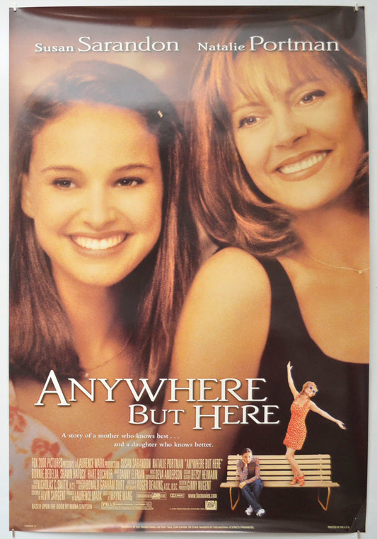 Anywhere But Here Original One Sheet Poster - Film Poster - Movie Poster