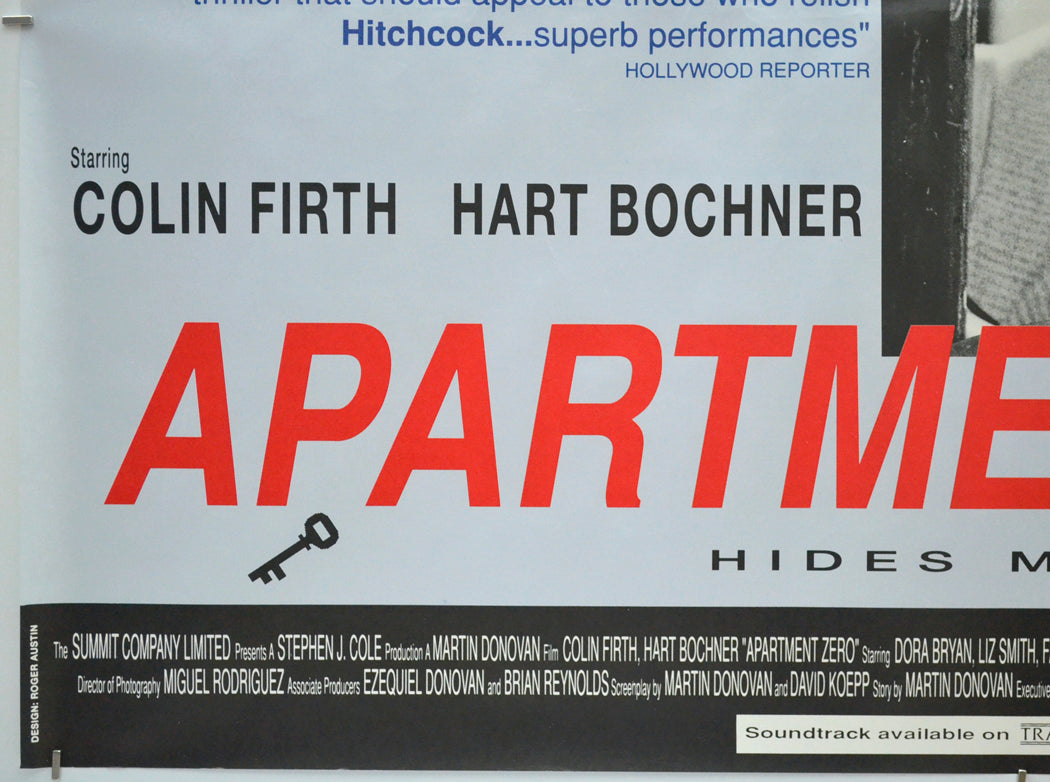 APARTMENT ZERO (Bottom Left) Cinema Quad Movie Poster 