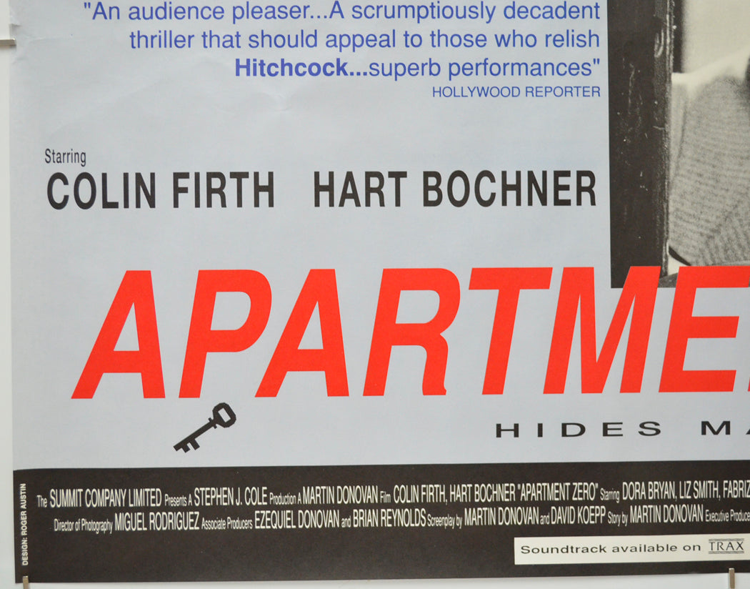 APARTMENT ZERO (Bottom Left) Cinema Quad Movie Poster 